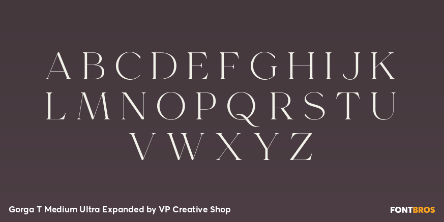 Gorga T Medium Ultra Expanded Font Poster #2