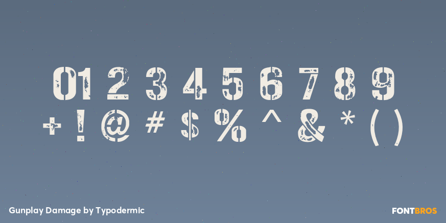 Gunplay Damage Font Poster #1