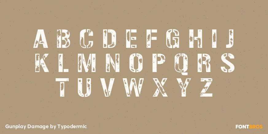 Gunplay Damage Font Poster #2