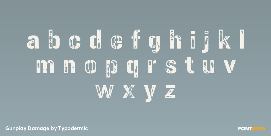 Gunplay Damage Font Poster #3