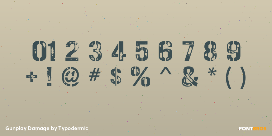 Gunplay Damage Font Poster #4
