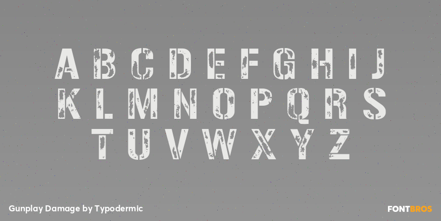 Gunplay Damage Font Poster #1