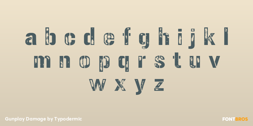 Gunplay Damage Font Poster #1