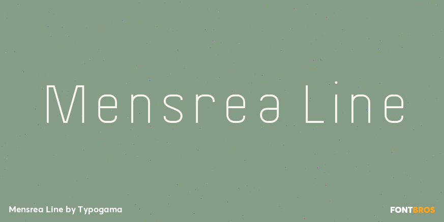 Mensrea Line Font Poster #1