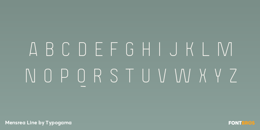 Mensrea Line Font Poster #2