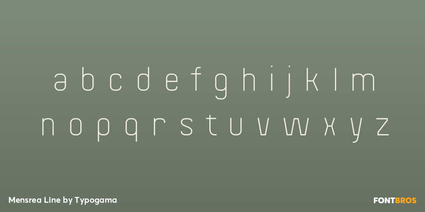 Mensrea Line Font Poster #3