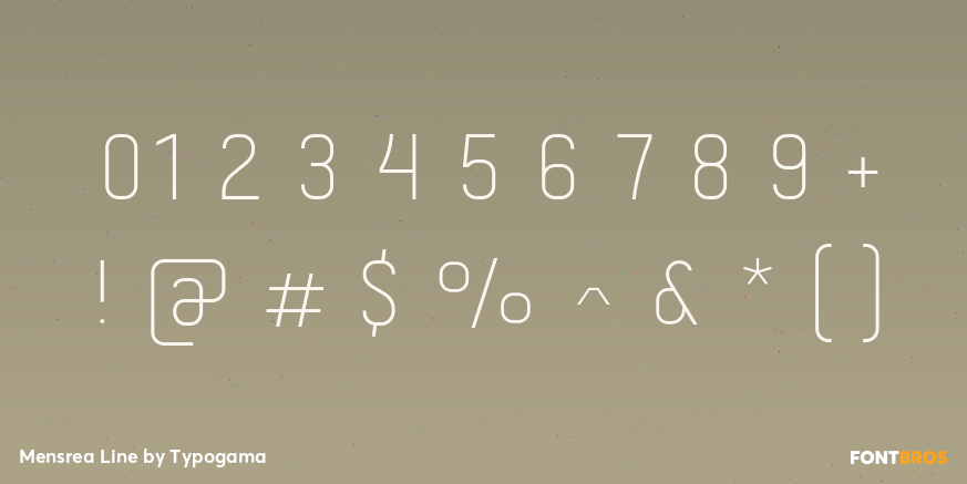 Mensrea Line Font Poster #4