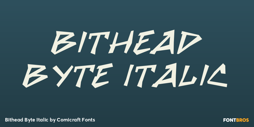 Bithead Byte Italic Font Poster #1