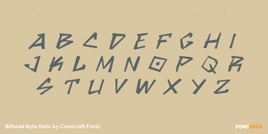 Bithead Byte Italic Font Poster #2