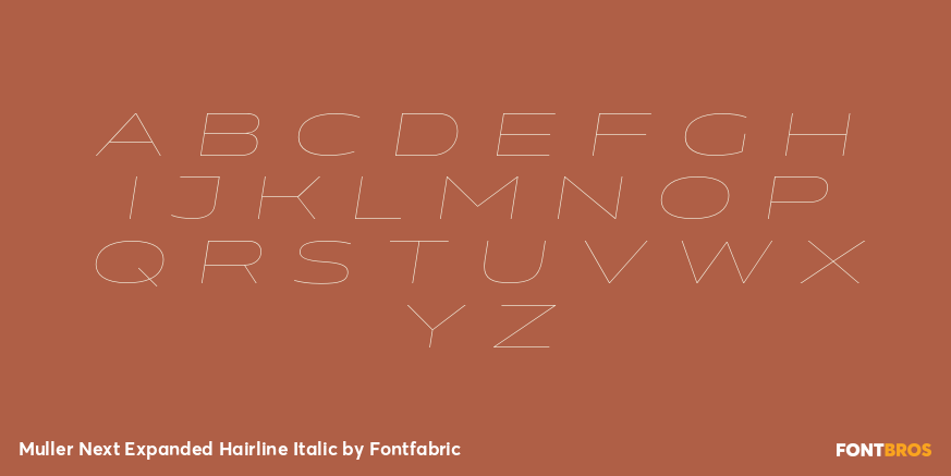 Muller Next Expanded Hairline Italic Font Poster #2