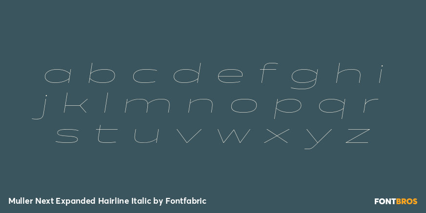 Muller Next Expanded Hairline Italic Font Poster #3