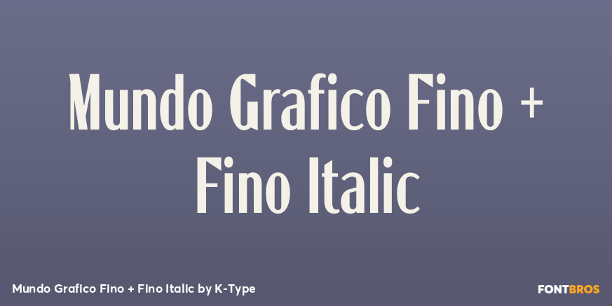 Mundo Grafico Fino + Fino Italic Poster