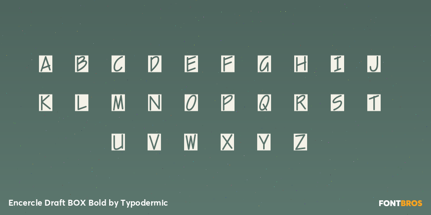 Encercle Draft BOX Bold Font Poster #2