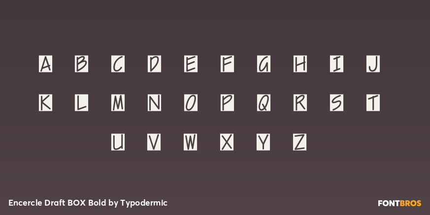 Encercle Draft BOX Bold Font Poster #3