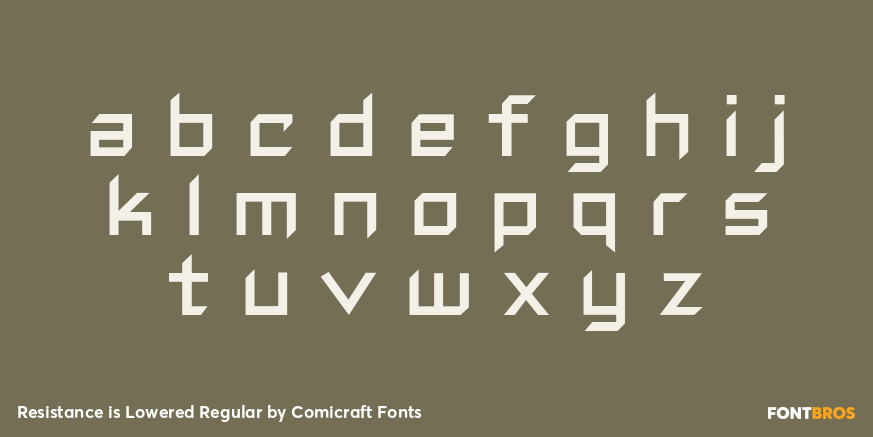 Resistance is Lowered Regular Font Poster #3