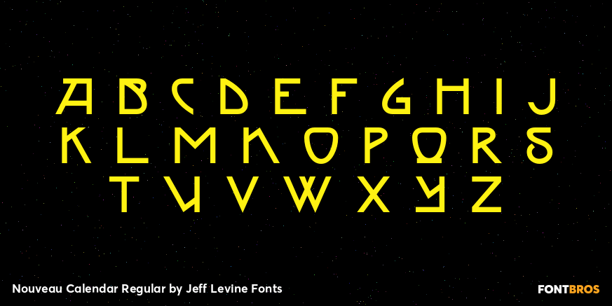 Nouveau Calendar Regular Font Poster #2
