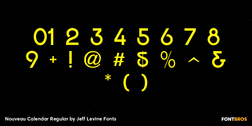 Nouveau Calendar Regular Font Poster #4
