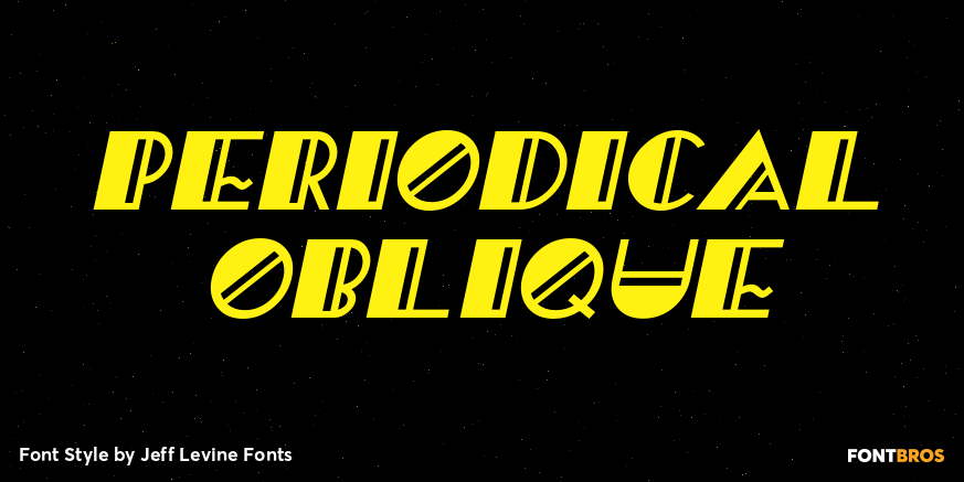 Periodical Oblique Font Poster #1