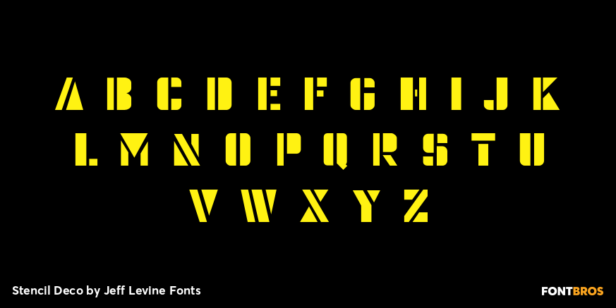 Stencil Deco Font Poster #2