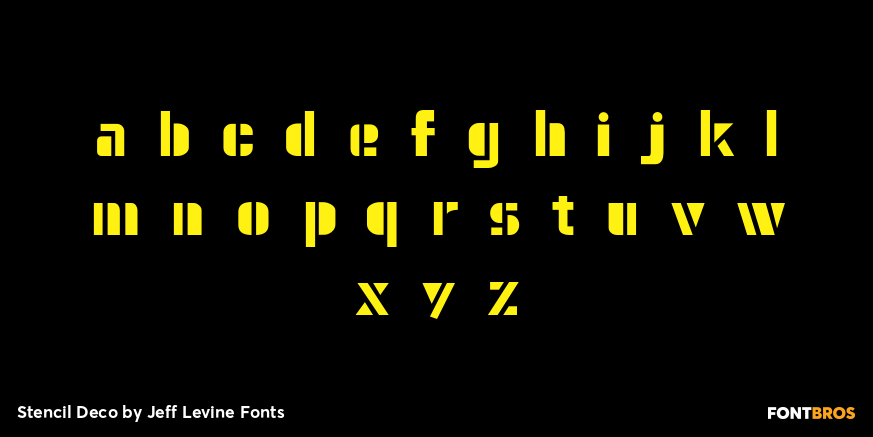Stencil Deco Font Poster #3