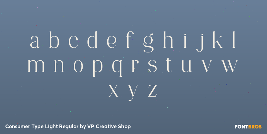 Consumer Type Light Regular Font Poster #3
