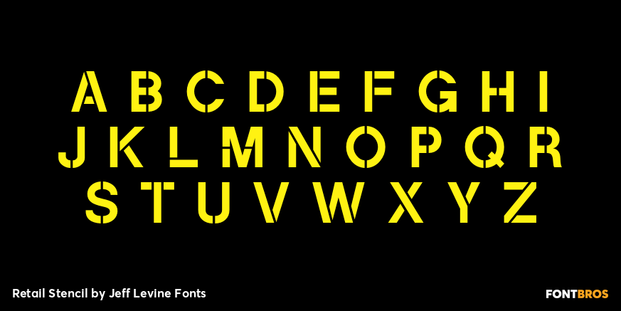 Retail Stencil Font Poster #2