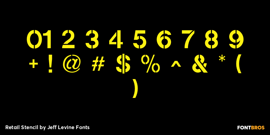 Retail Stencil Font Poster #4