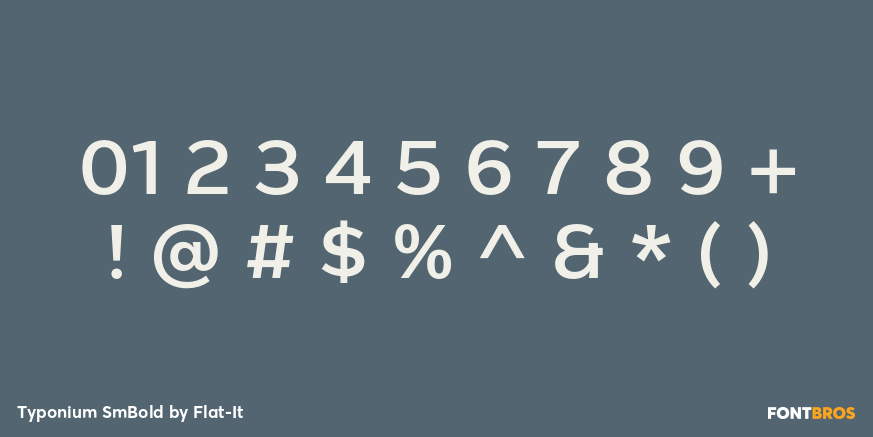 Typonium SmBold Font Poster #4