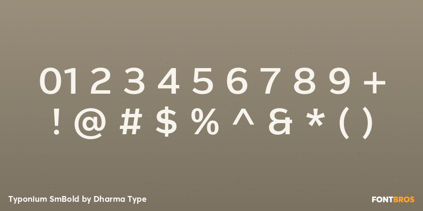 Typonium SmBold Font Poster #4