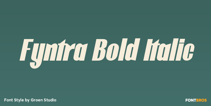 Fyntra Bold Italic Poster