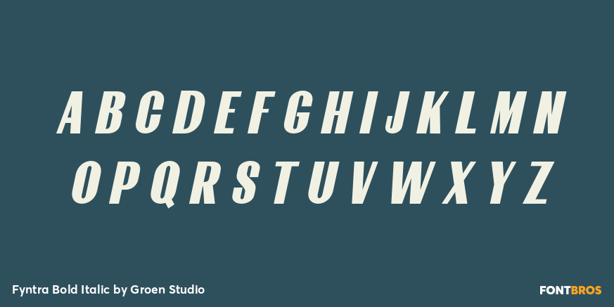 Fyntra Bold Italic Font Poster #2