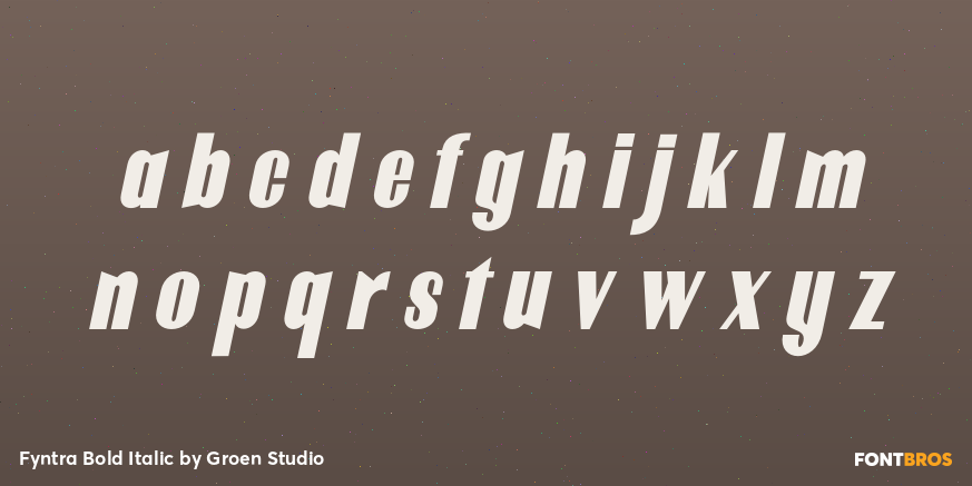 Fyntra Bold Italic Font Poster #3