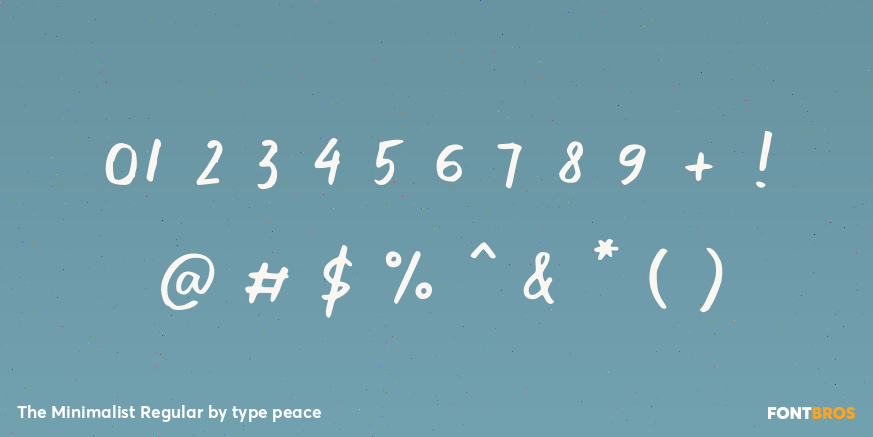 The Minimalist Regular Font Poster #1