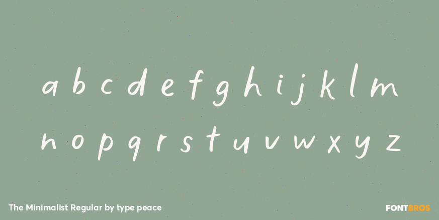 The Minimalist Regular Font Poster #1