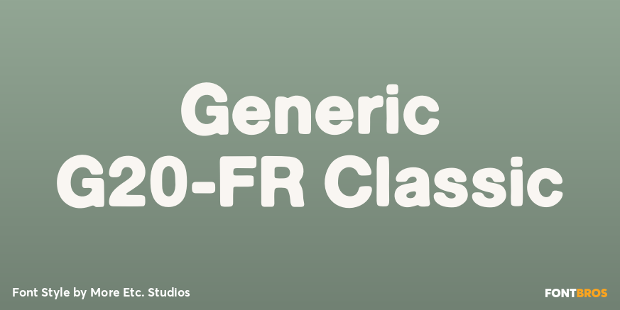 Generic G20-FR Classic Poster