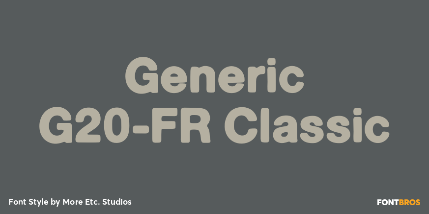 Generic G20-FR Classic Poster