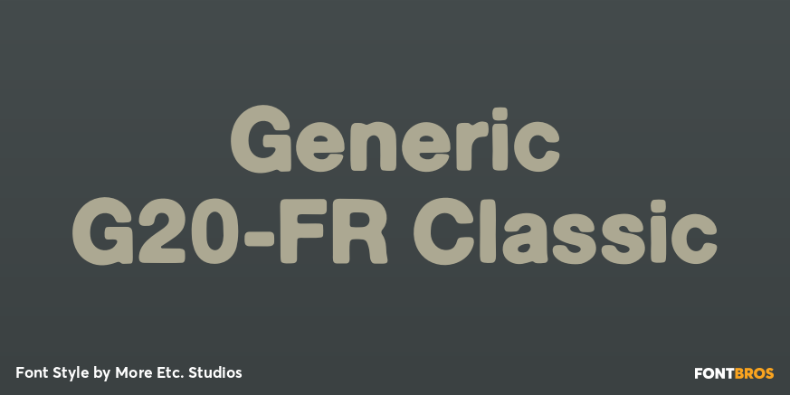 Generic G20-FR Classic Poster