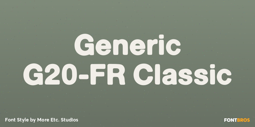 Generic G20-FR Classic Poster