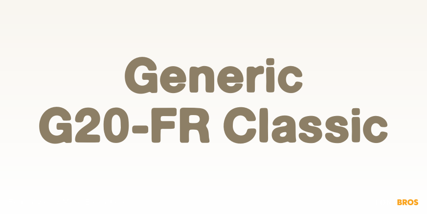 Generic G20-FR Classic Poster