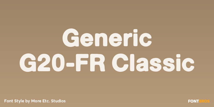 Generic G20-FR Classic Poster