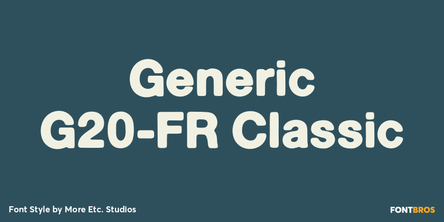 Generic G20-FR Classic Poster