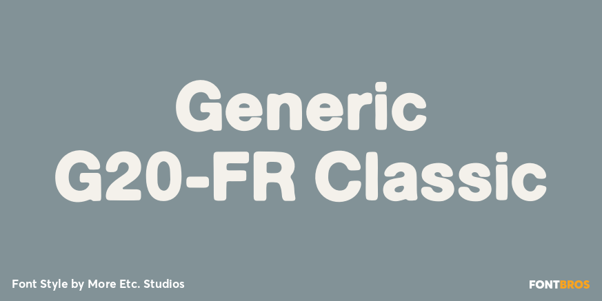 Generic G20-FR Classic Poster