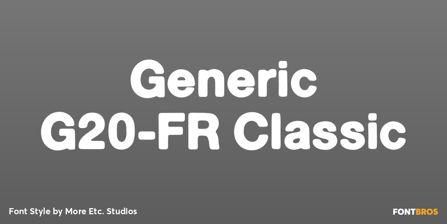 Generic G20-FR Classic Poster