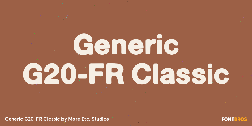 Generic G20-FR Classic Poster