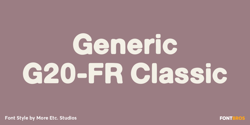 Generic G20-FR Classic Poster