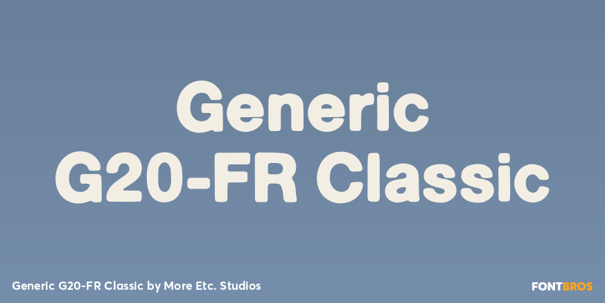 Generic G20-FR Classic Poster