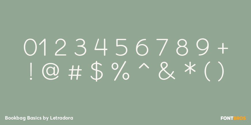 Bookbag Basics Font Poster #1