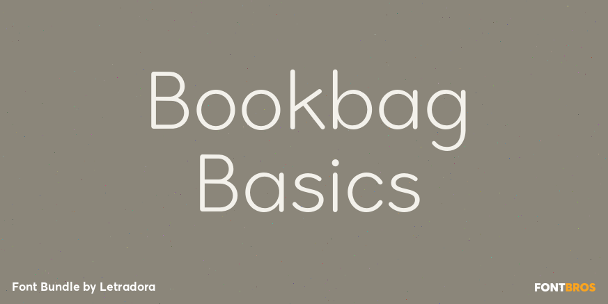 Bookbag Basics Font Poster #1