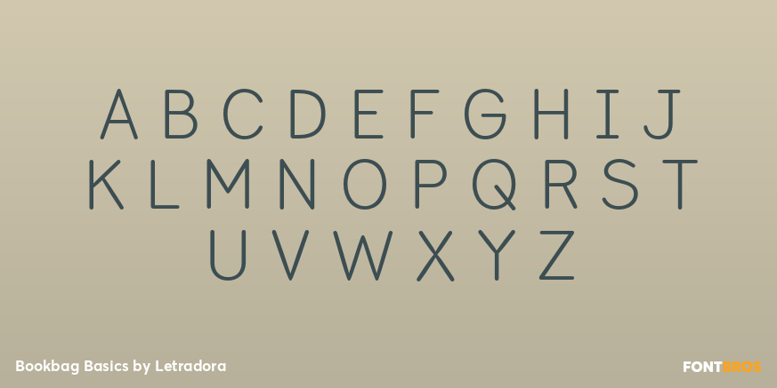 Bookbag Basics Font Poster #2