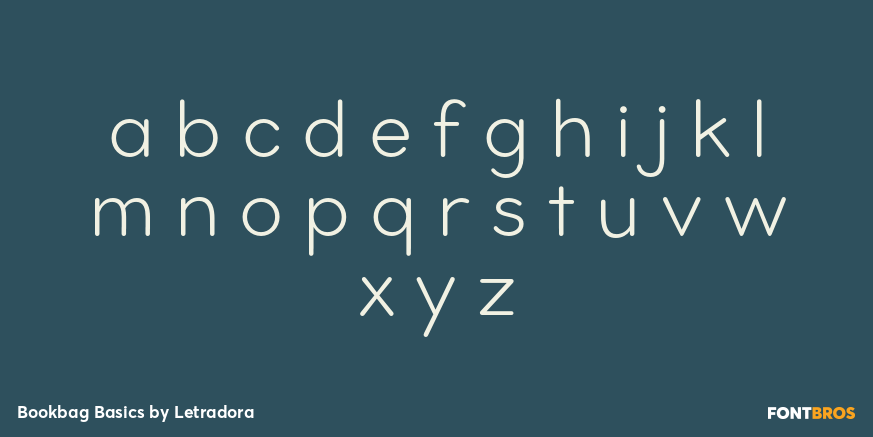 Bookbag Basics Font Poster #3